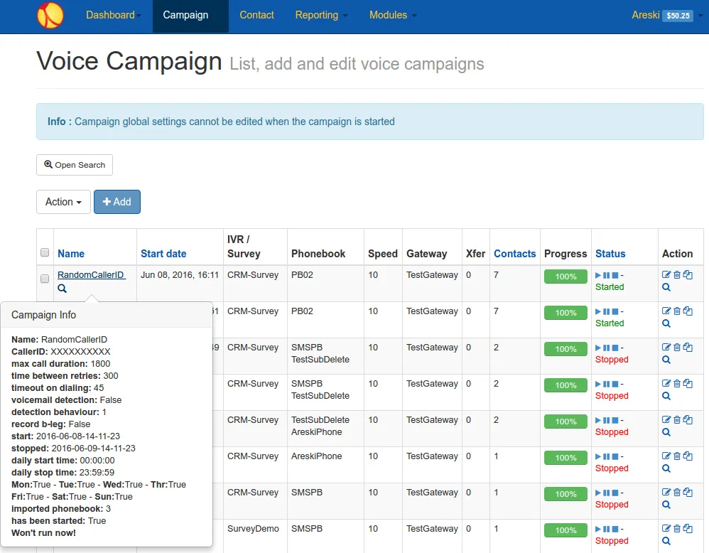 campaign List v3.6