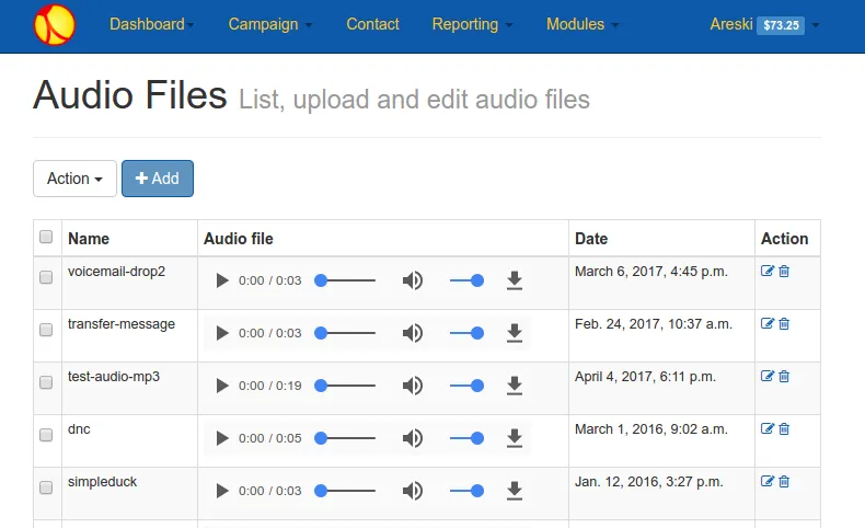 newfies-Dialer audio-upload player