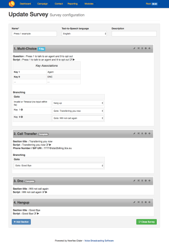 Press-1 Outbound IVR