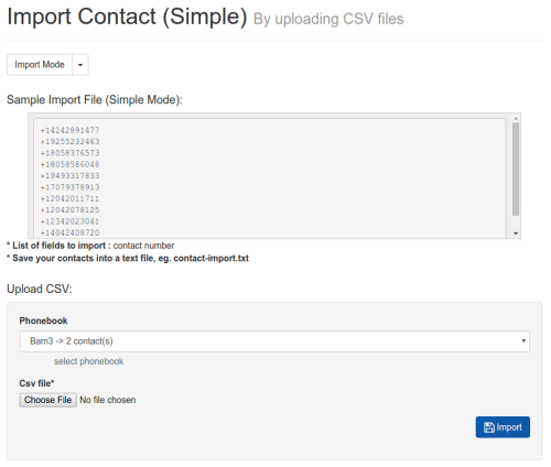 Simple Contact Import
