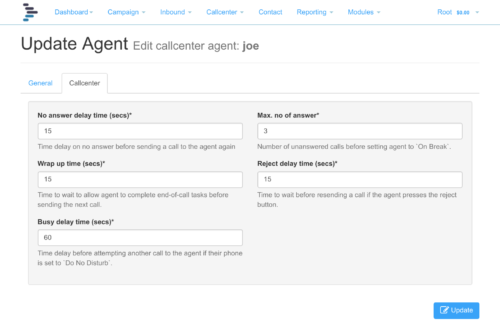 callcenter dialerai agent configuration
